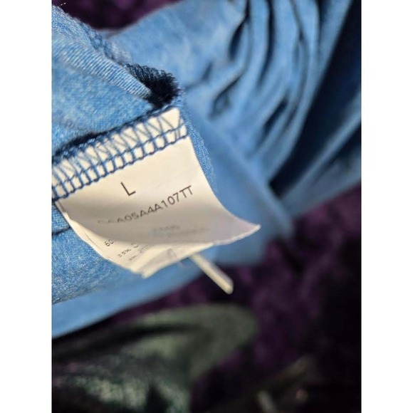 CUPSHE Blue Jersey Knit Maxi Dress Elastic Waist Casual Beach Vacation Size L - Picture 2 of 5